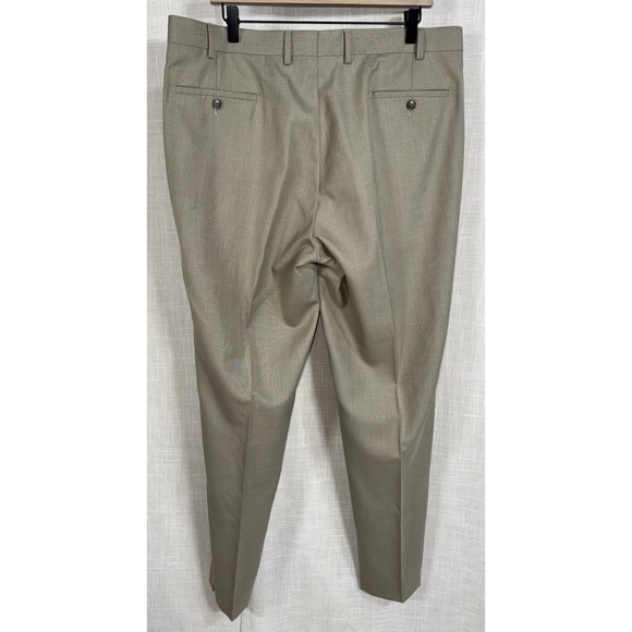 Ralph Lauren Men's Dress Pants Polyester Stretch Front Trousers 38x34 Work Khaki - Picture 3 of 5